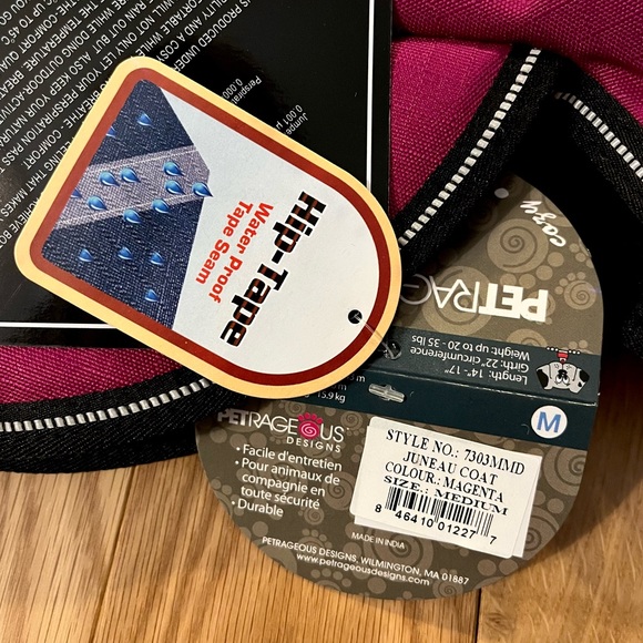 NWT PetRageous Designs Juneau Insulated Dog Coat Jacket - Magenta - Size Medium - Picture 9 of 11